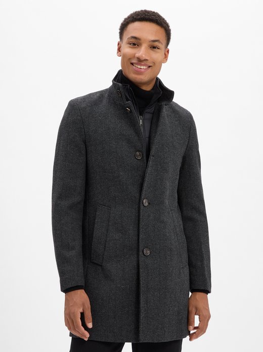 Herren Mantel mit Wollanteil