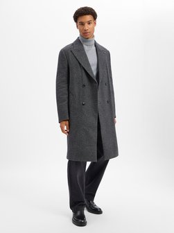 Herren Mantel mit Wollanteil