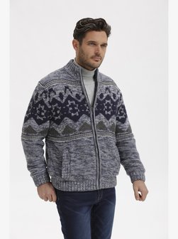 Artikelbild Herren Outdoor Strickjacke - TESSABELLA von BABISTA in blau gemustert