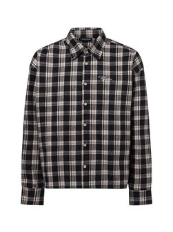 Artikelbild Herren Overshirt BEVILL von PEGADOR in anthrazit ecru kariert