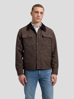 Herren Overshirt - Cord Collar Mix