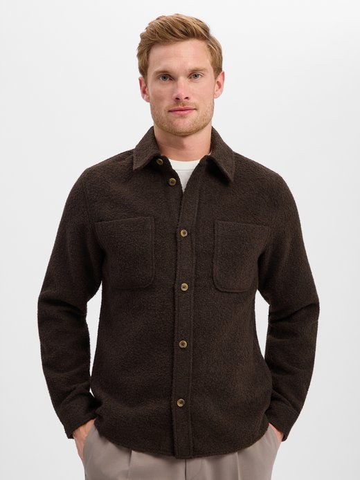 Herren Overshirt mit Wollanteil