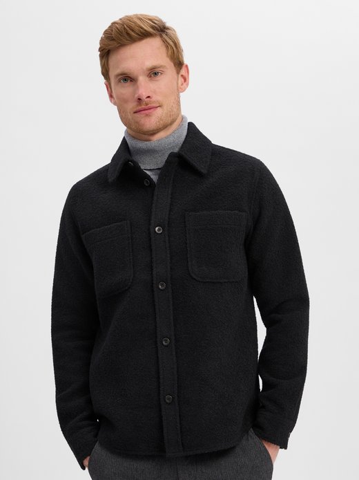 Herren Overshirt mit Wollanteil