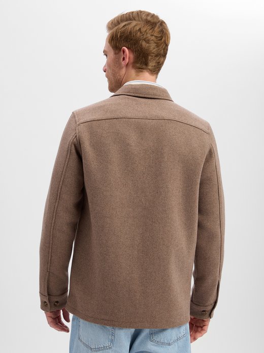 Herren Overshirt mit Wollanteil