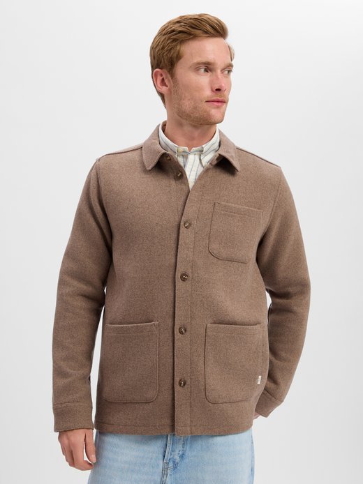 Herren Overshirt mit Wollanteil