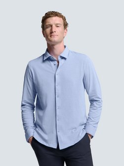 Artikelbild Herren Piqué-Hemd von Timeless Basics von No Excess in blau uni