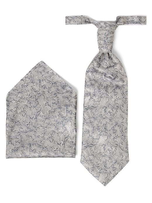 Herren Plastron mit Einstecktuch