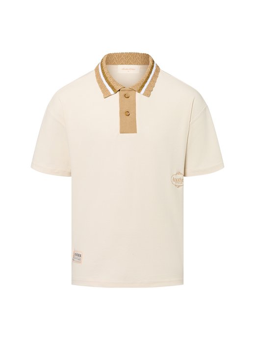 Herren Poloshirt - Knit Collar Over