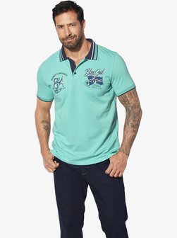 Artikelbild Herren Poloshirt - OLFGIR von Jan Vanderstorm in türkis bedruckt