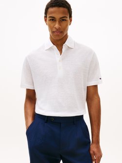 Herren Poloshirt mit Leinen