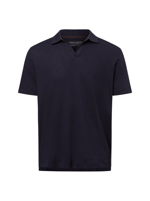 Herren Poloshirt mit Leinenanteil