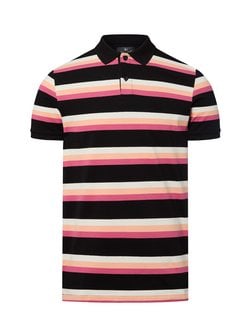 Artikelbild Herren Poloshirt von Nils Sundström in schwarz aprikot gestreift
