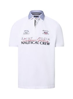 Artikelbild Herren Poloshirt von Andrew James in weiß bedruckt