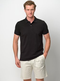 Artikelbild Herren Poloshirt von Profuomo in schwarz uni