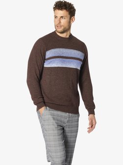 Artikelbild Herren Pullover - MONTIPASSO von BABISTA in braun gestreift