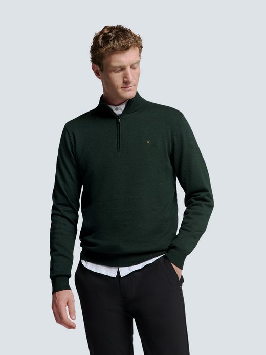 Herren Pullover mit halbem Reißverschluss