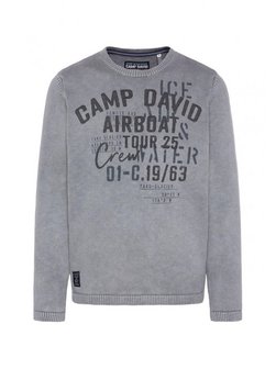Artikelbild Herren Pullover von Camp David in grau bedruckt