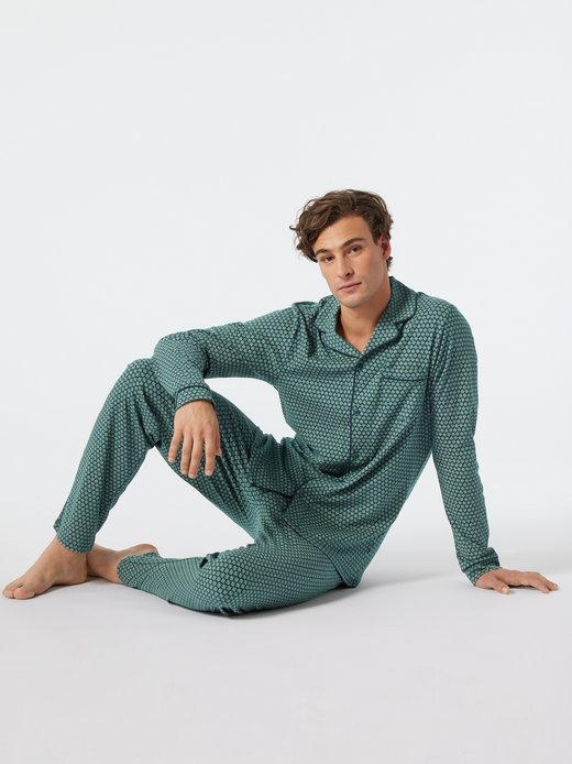 Herren Pyjama  -  Fine Interlock