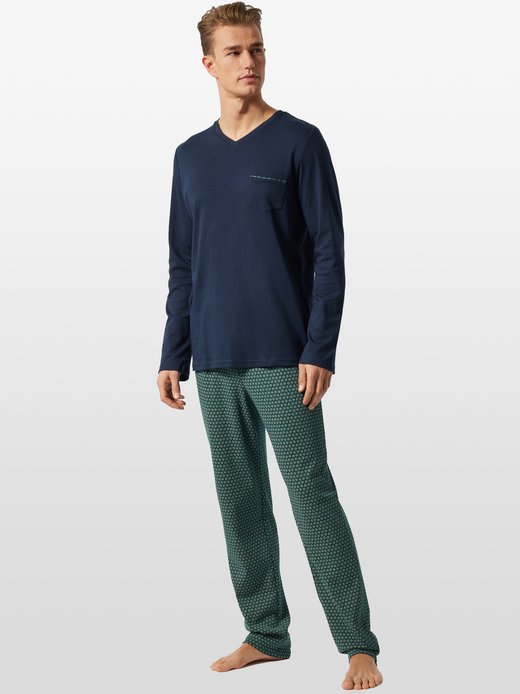 Herren Pyjama  -  Fine Interlock