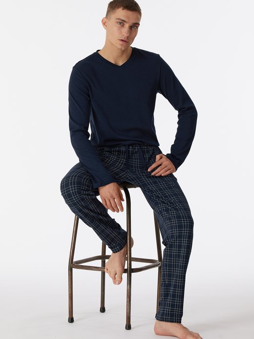 Herren Pyjama  -  Fine Interlock