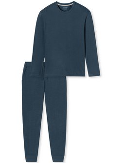 Artikelbild Herren Pyjama  -  Modern Nightwear von Schiesser in blau uni