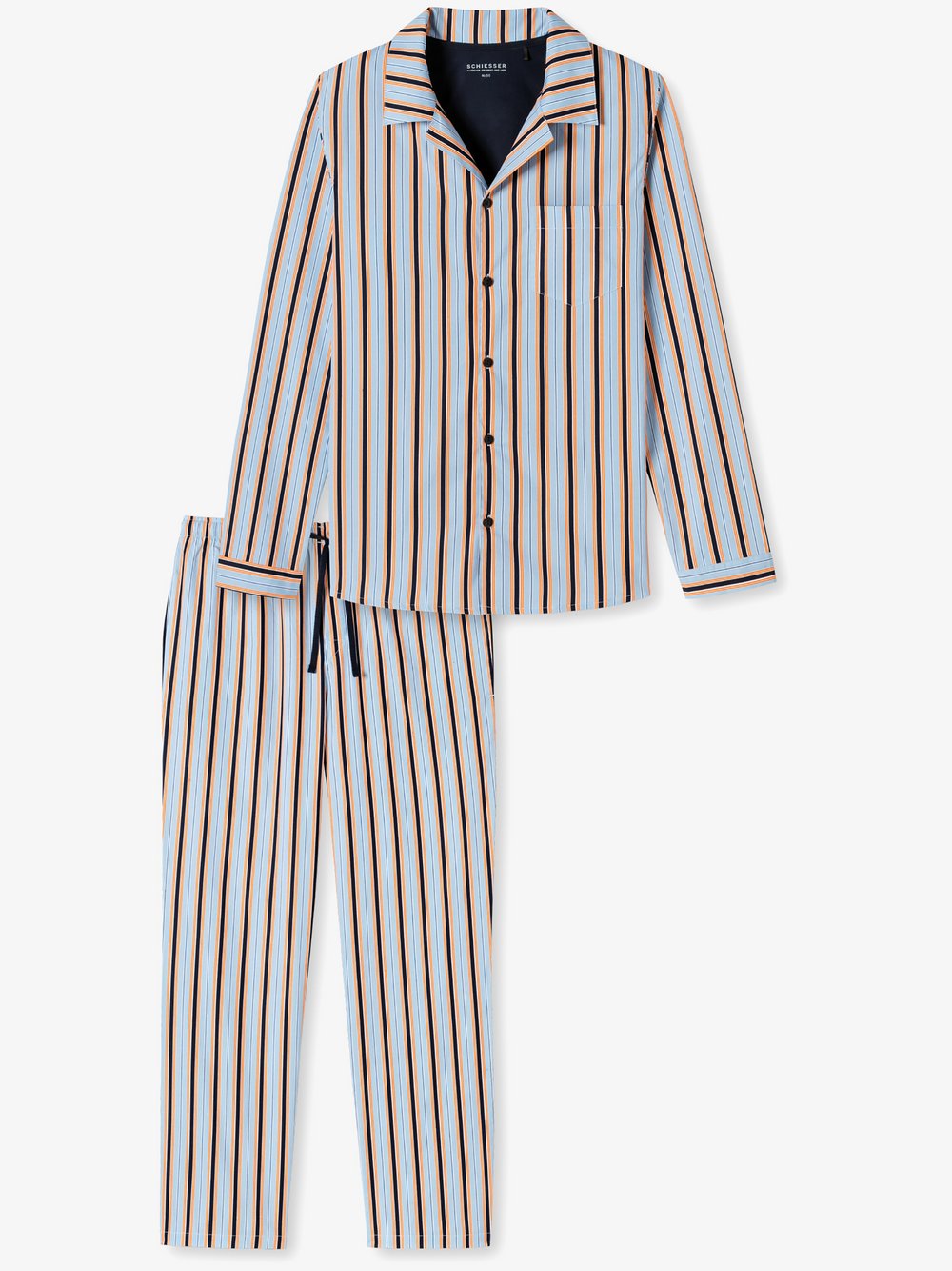 Herren Bekleidung Nachtwäsche Schlafanzüge und Loungewear Schiesser Pyjama modern stripes in Blau für Herren 