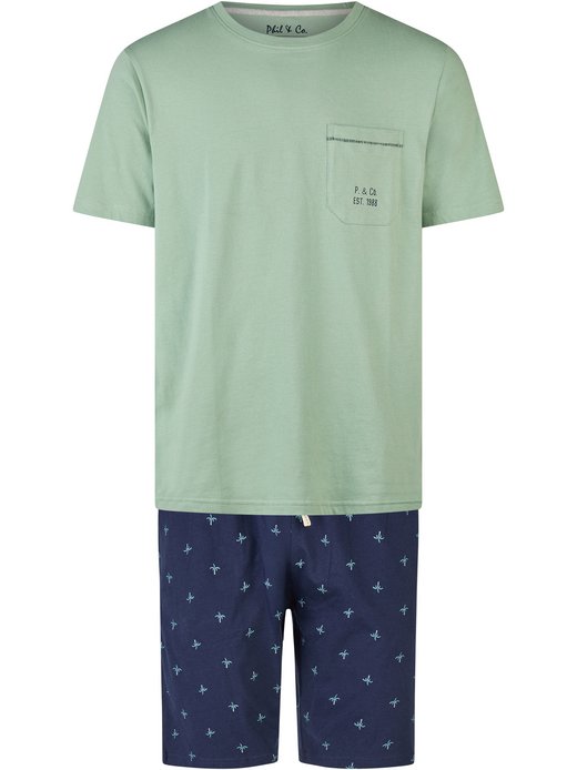 Herren Pyjama  -  Shorty