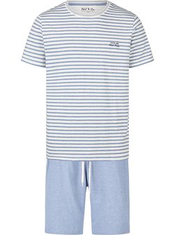 Artikelbild Herren Pyjama  -  Shorty von Phil & Co. Berlin in blau gestreift