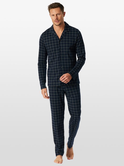 Herren Pyjama  -  lang - Fine Interlock