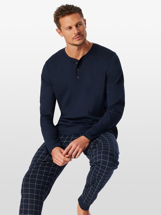 Herren Pyjama  -  lang - Fine Interlock