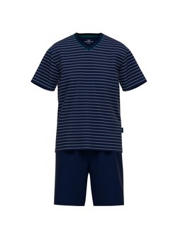 Artikelbild Herren Pyjama von GÖTZBURG in blau gemustert
