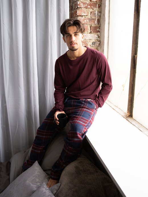 Herren Pyjamahose  -  Flanell