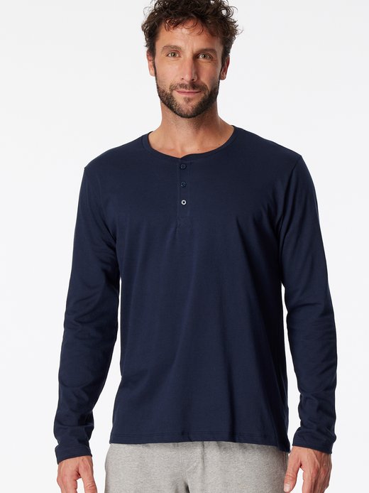 Herren Pyjamaoberteil  -  Longsleeve Mix & Relax