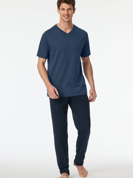 Herren Pyjamaoberteil  -  T-Shirt - Mix + Relax