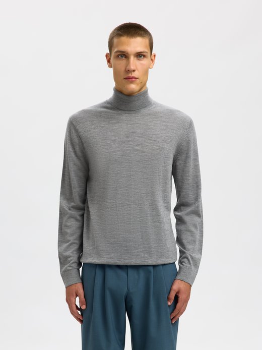 Herren Rollkragenpullover aus Merinowolle - SLHTray