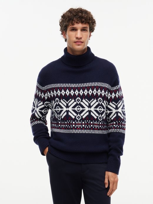 Herren Rollkragenpullover aus Wolle