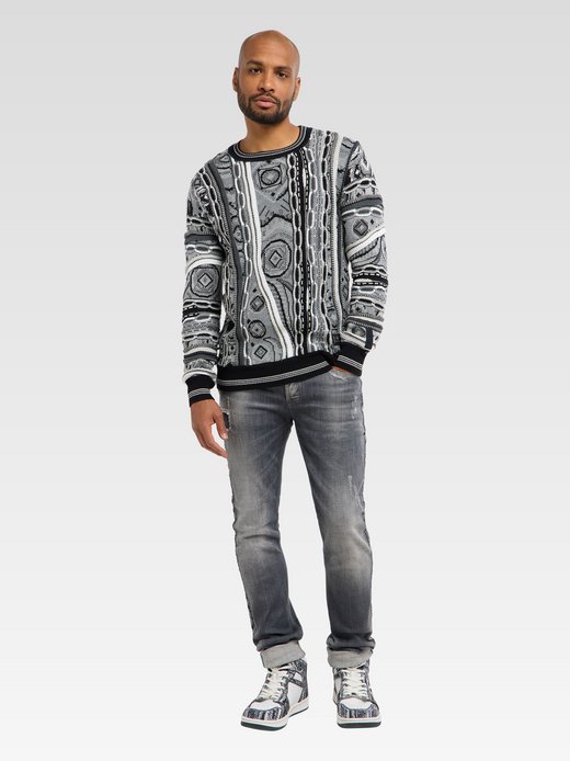 Herren Rundhalspullover  -  Fazal