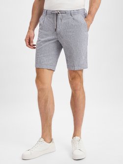 Artikelbild Herren Shorts mit Leinen-Anteil von Bugatti in indigo weiß gestreift