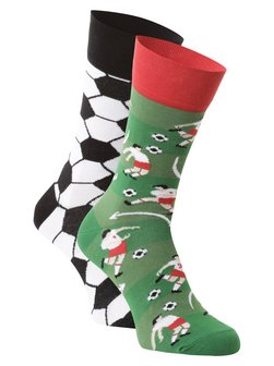 Artikelbild Herren Socken - Football Fan von Many Mornings in grün weiß gemustert