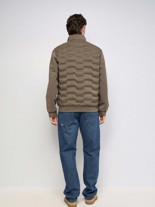 Herren Steppjacke - Knitted Sleeves