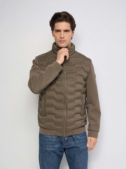 Herren Steppjacke - Knitted Sleeves