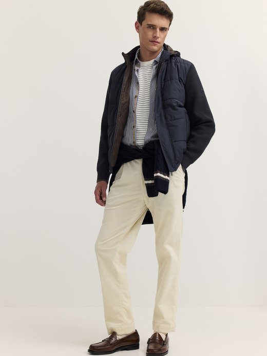 Herren Steppjacke mit Woll-Anteil