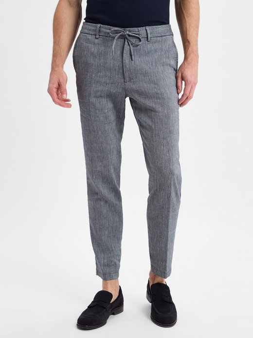 Herren Stoffhose mit Leinen-Anteil - Kane Regular Tapered Fit