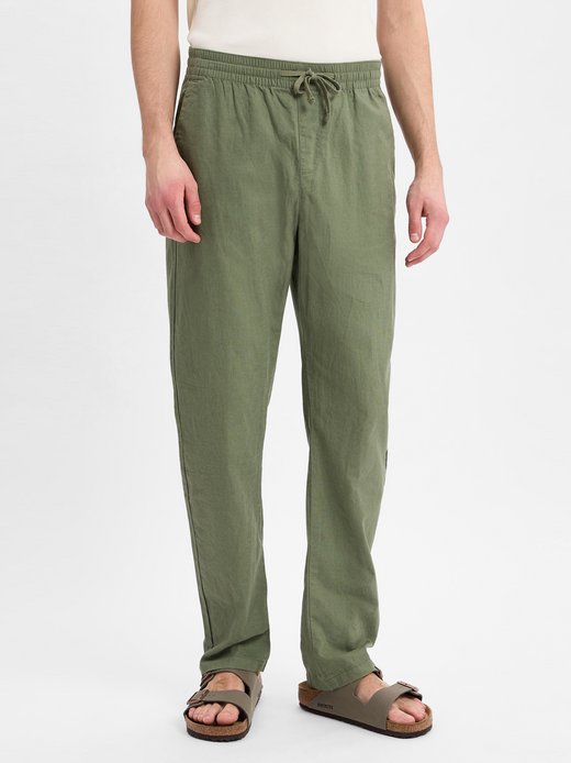 Herren Stoffhose mit Leinen-Anteil