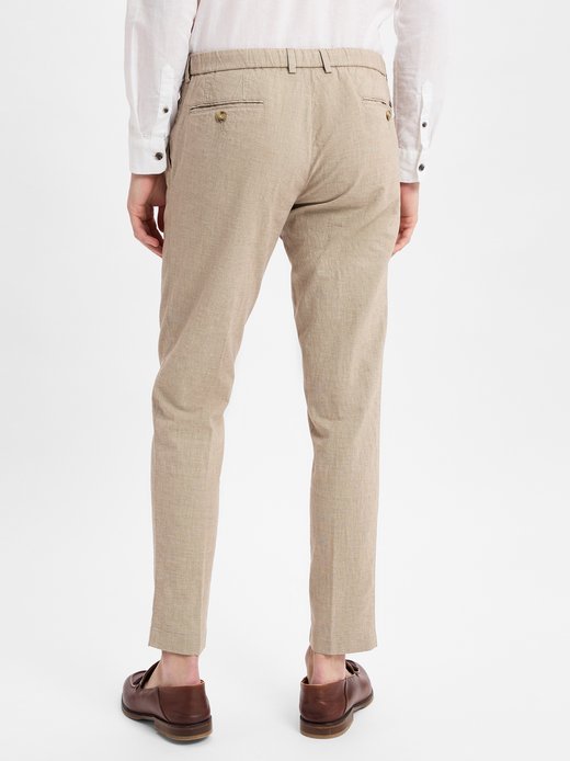 Herren Stoffhose mit Leinen-Anteil