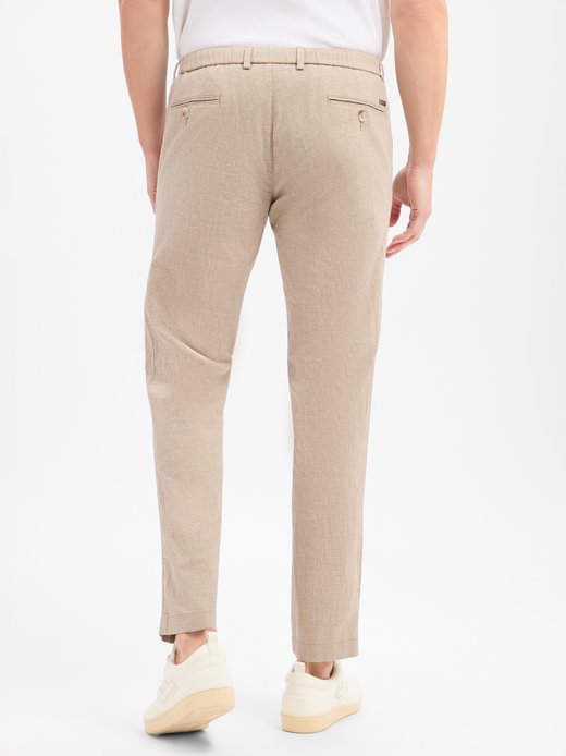 Herren Stoffhose mit Leinenanteil - Elio