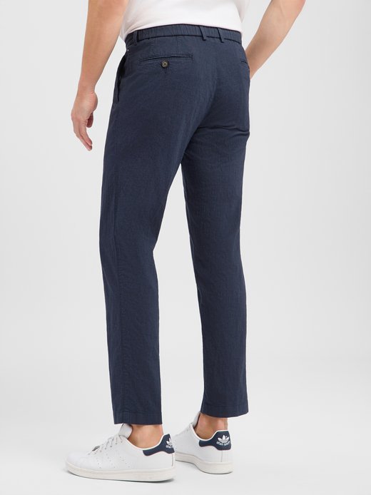 Herren Stoffhose mit Leinenanteil - Elio