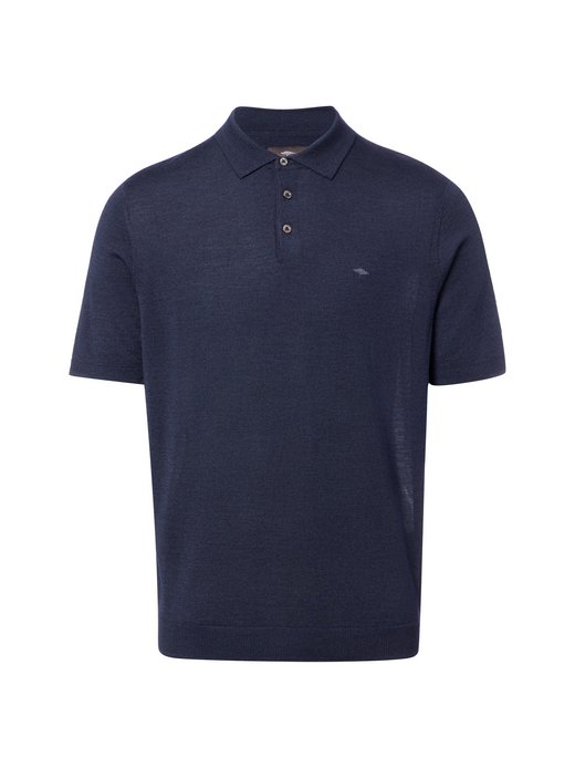 Herren Strick-Poloshirt aus Wolle