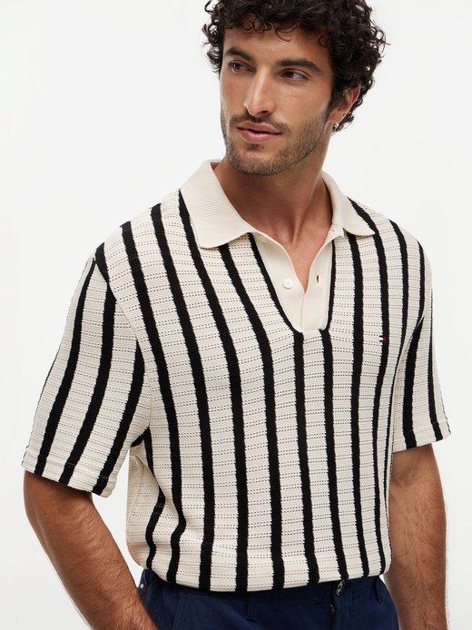 Herren Strick-Poloshirt