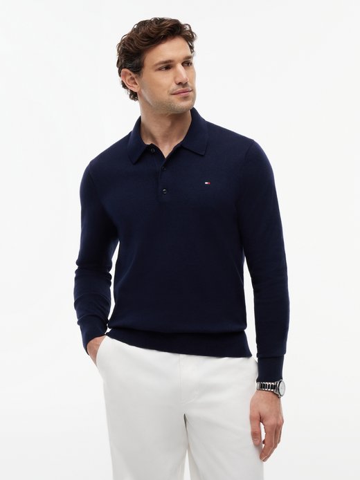 Herren Strick-Poloshirt